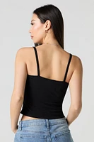 Embroidered Bow Detail Tank