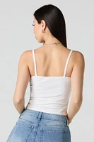 Deja Vu Embroidered Bow Detail Tank