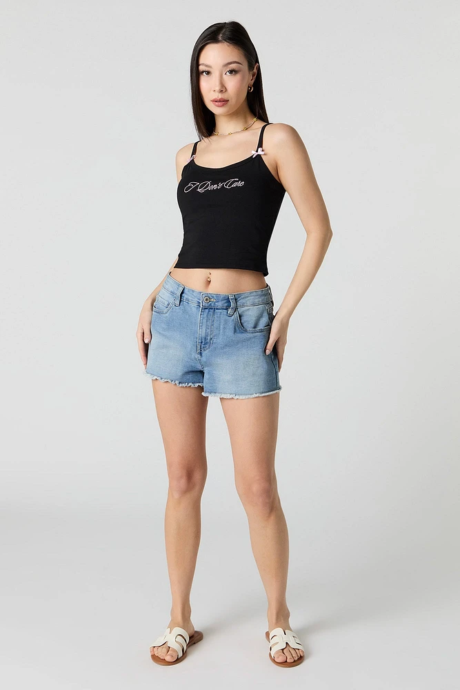 Embroidered Bow Detail Tank
