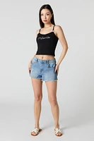 Embroidered Bow Detail Tank