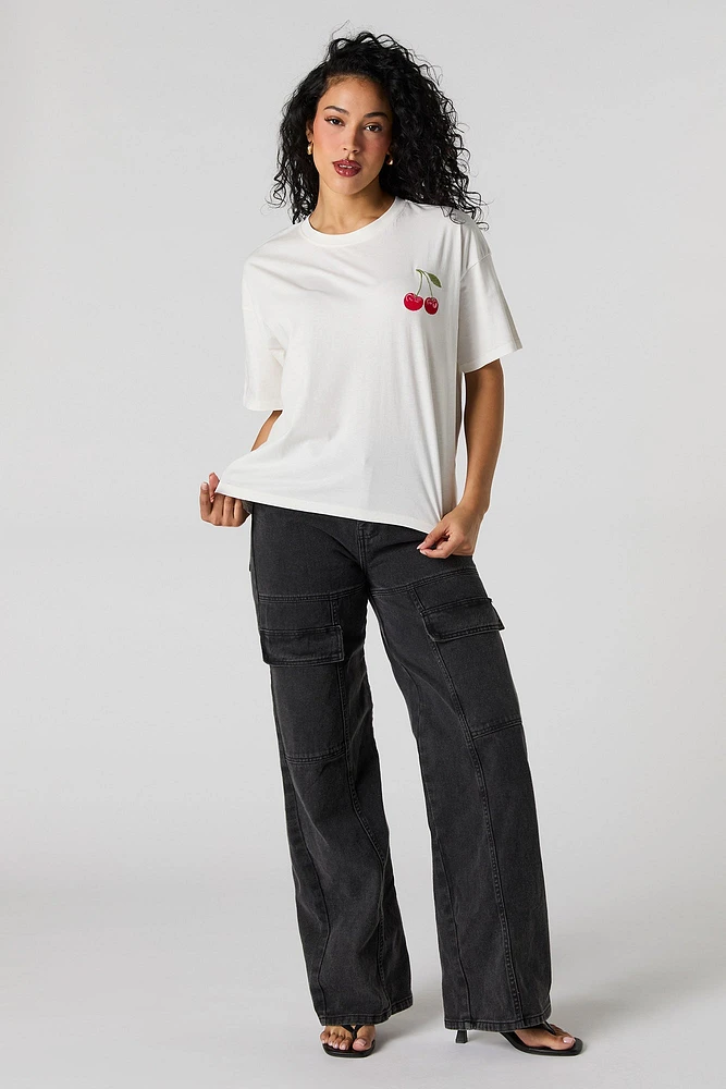 Cherry Embroidered T-Shirt