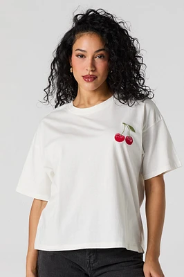 Cherry Embroidered T-Shirt