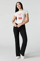 Cherry Graphic Cropped T-Shirt