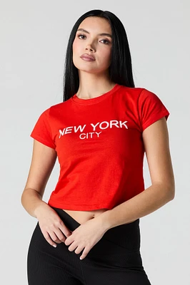 New York Graphic Cropped T-Shirt