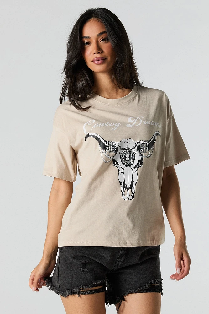 Rhinestone Cowboy Dreams Graphic T-Shirt