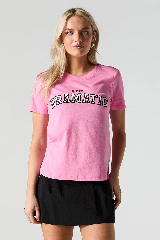 Dramatic Embroidered Graphic T-Shirt