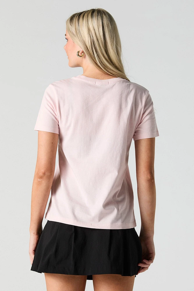 T-shirt à imprimé de boucle cerise