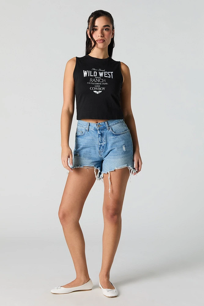 Wild West Embroidered Relaxed Tank