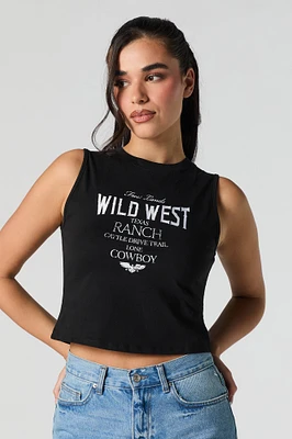 Wild West Embroidered Relaxed Tank