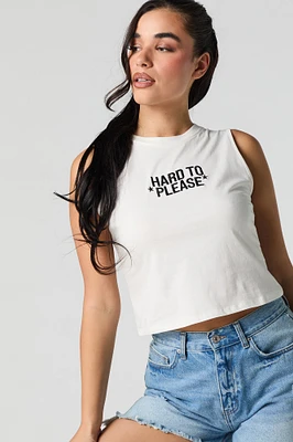 Hard to Please Embroidered Relaxed Tank