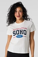 T-shirt avec motif brodé Manhattan