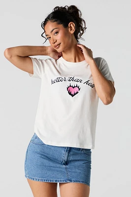 Hotter than Hell Embroidered Boyfriend T-Shirt