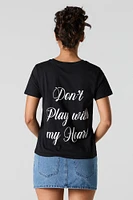 T-shirt coupe garÃ§onne Ã  imprimÃ© Don't Play with My Heart