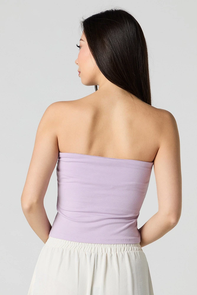 Rhinestone Graphic Tube Top
