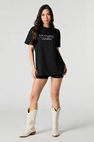 Los Angeles Embroidered Oversized T-Shirt