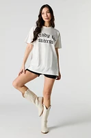 Ready for Success Embroidered Oversized T-Shirt