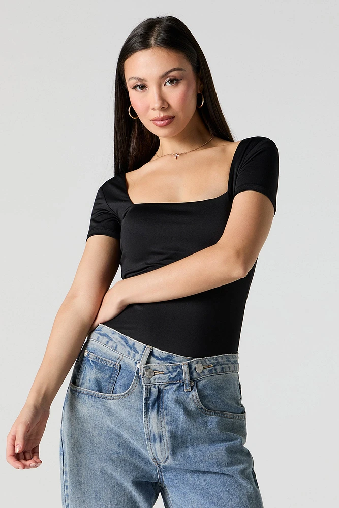 Contour Square Neck Short Sleeve Bodysuit