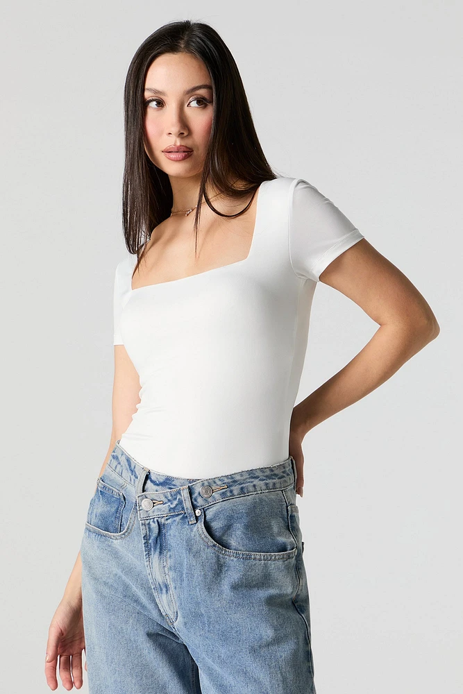 Contour Square Neck Short Sleeve Bodysuit