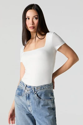Contour Square Neck Short Sleeve Bodysuit