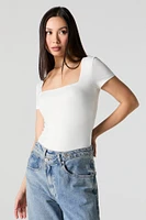 Contour Square Neck Short Sleeve Bodysuit