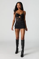 Mesh Lace Bustier Bodysuit