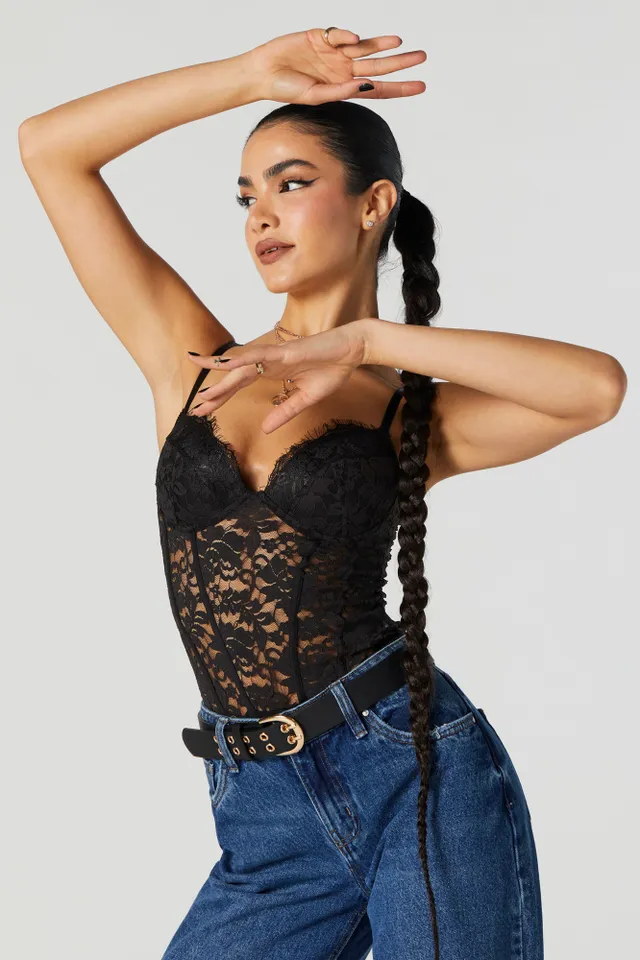 Sirens Lace Corset Bodysuit