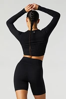 Active Seamless Zip-Up Long Sleeve Top