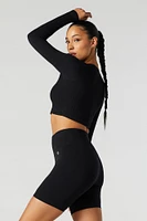 Active Seamless Zip-Up Long Sleeve Top