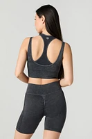 Washed Racerback Sports Bra