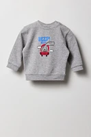 Baby Dino Driver Fleece Sweatshirt & Jogger 2 Piece Set