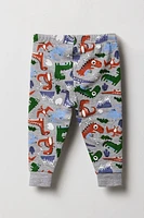 Baby Dino Print Fleece Sweatshirt & Jogger 2 Piece Set