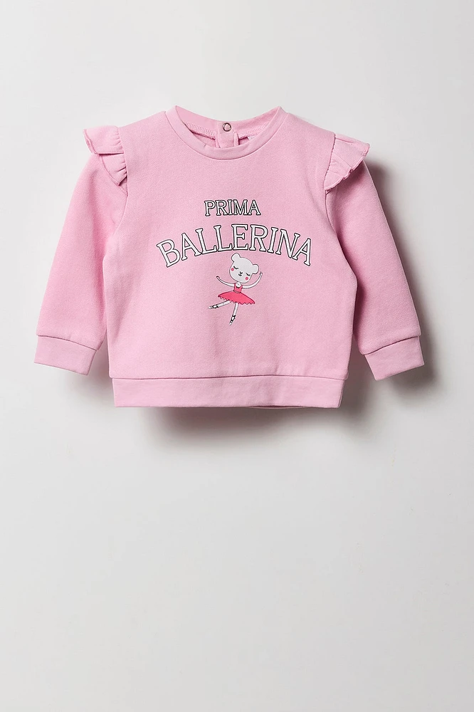 Baby Ballerina Fleece Sweatshirt & Legging 2 Piece Set