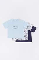 Baby Jungle Graphic Snap Collar T-Shirt (3 Pack)