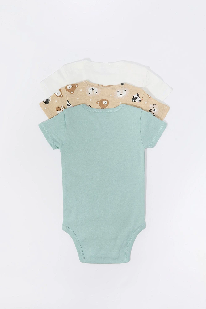 Baby Lion Graphic Bodysuit (3 Pack)