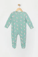 Baby Bunny Print Footed One Piece Pajama (2 Pack)