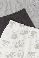 Baby Panda Print Elastic Short (3 Pack)