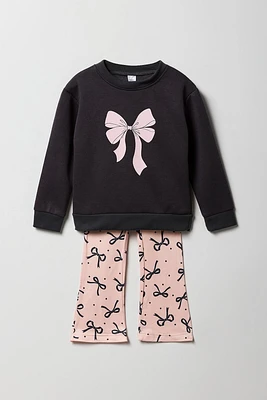 Toddler Graphic Fleece Sweatshirt & Tights Set