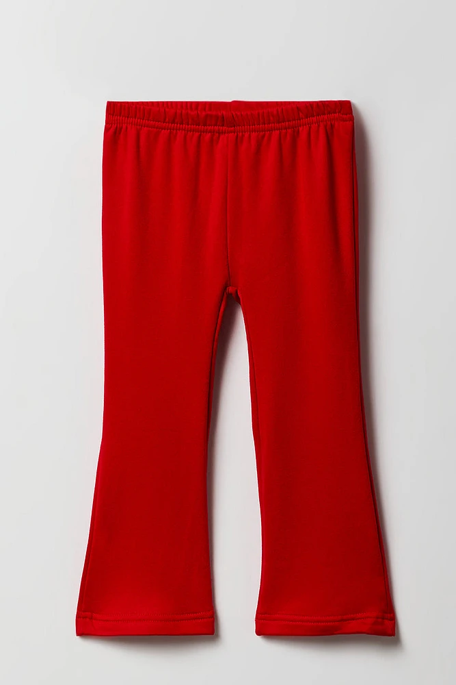 Ensemble avec chandail et collants en molleton imprimé pour toute-petite