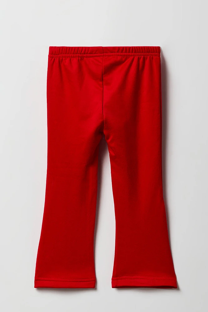 Ensemble avec chandail et collants en molleton imprimé pour toute-petite