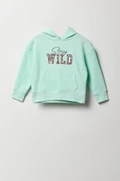 Toddler Girl Stay Wild Graphic Fleece Hoodie