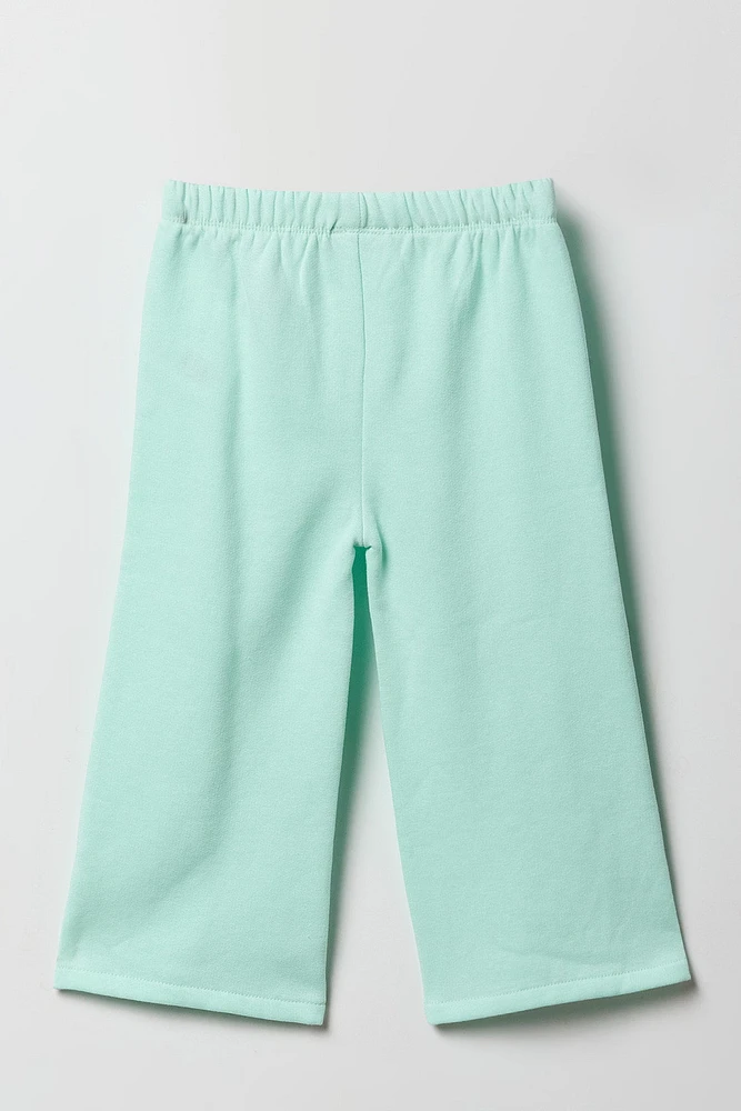 Toddler Girl Fleece Wide Leg Sweatpant