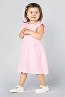 Toddler Girl Polka Dot Print Flutter Sleeve Dress