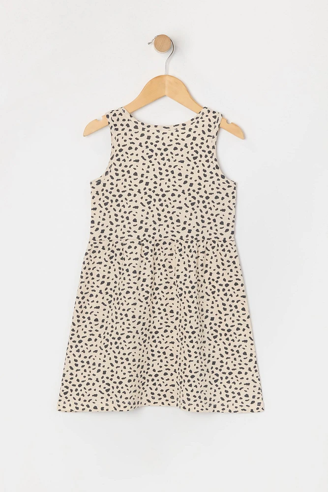 Toddler Girl Cheetah Print Sleeveless Dress