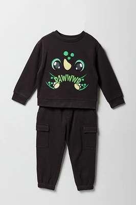 Toddler Boy Graphic Sweatshirt & Jogger 2 Piece Set