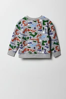 Toddler Boy Printed Fleece Sweatshirt