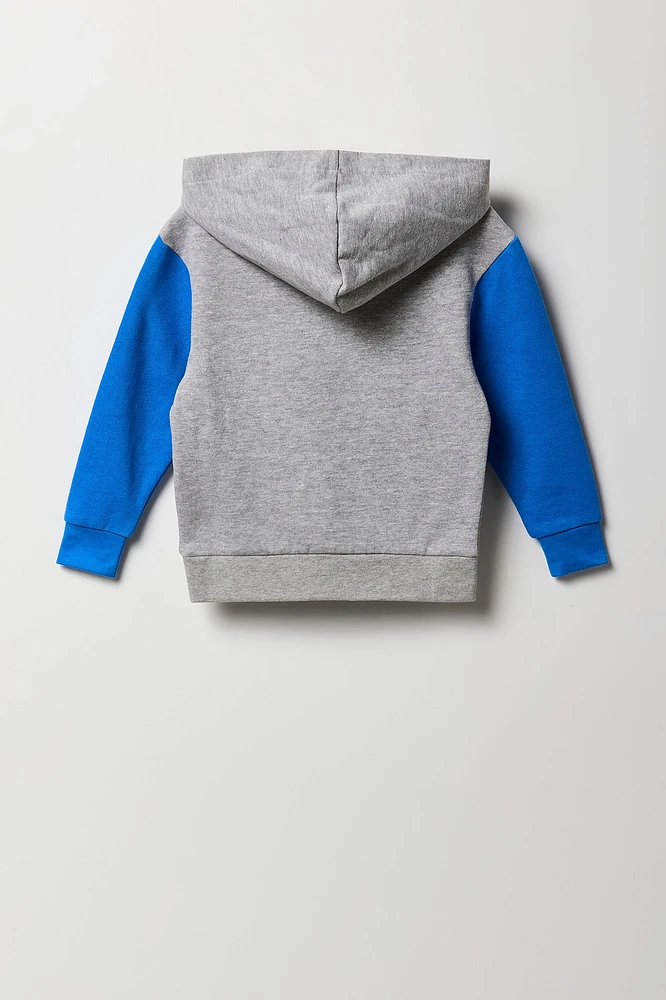 Toddler Boy Graphic Colourblock Fleece Hoodie