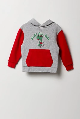 Toddler Boy Graphic Colourblock Fleece Hoodie