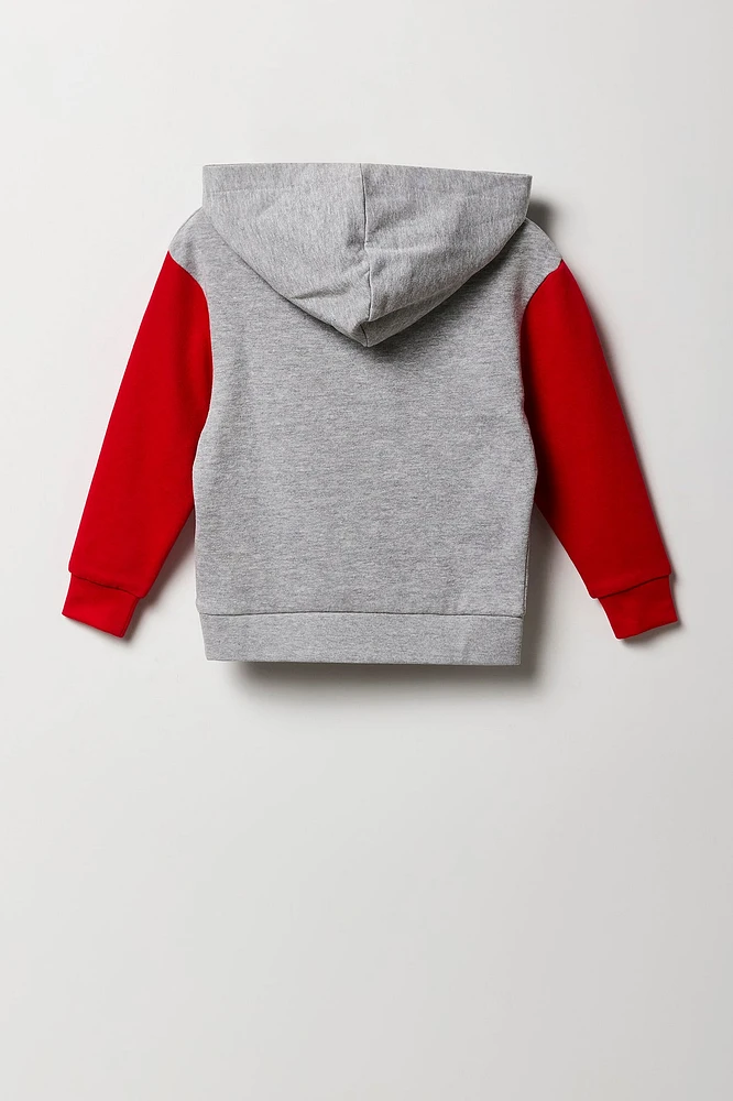 Toddler Boy Graphic Colourblock Fleece Hoodie