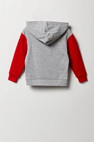 Toddler Boy Graphic Colourblock Fleece Hoodie