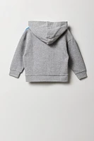 Toddler Boy Printed Colourblock Fleece Hoodie